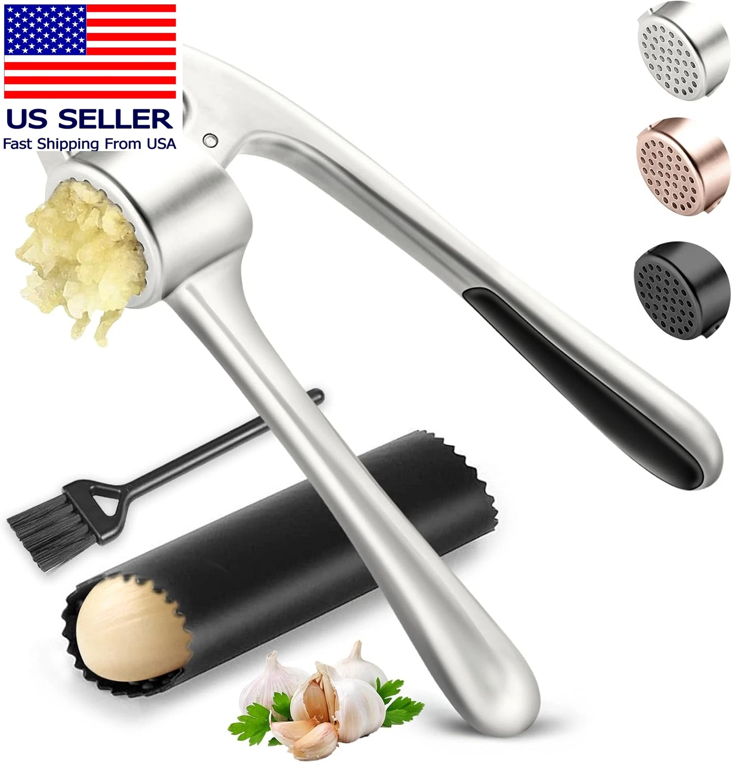 Kitchen Garlic Press, Rust Proof & Dishwasher Safe Garlic Mincer, Durable Garlic
Opens in a new wind