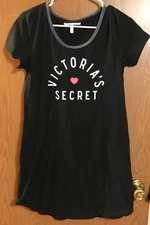 Victoria's Secret VTG Graphic Heart Logo Sleepshirt Night Gown Y2K szSmall