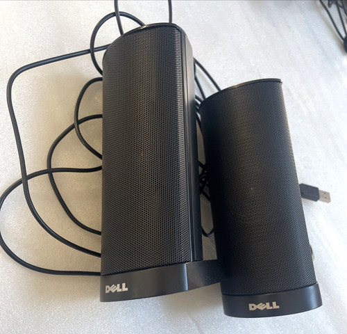 Dell AX210 2.0 Stereo Lautsprecher USB Powered 3,5mm AUX kabelgebunden für PC Laptop schwarz