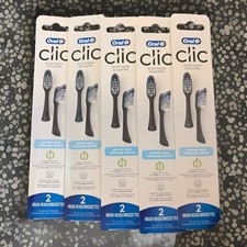 5 Packs of Oral-B Clic Replacement Brush Heads 10 Heads total ultimate clean NIB