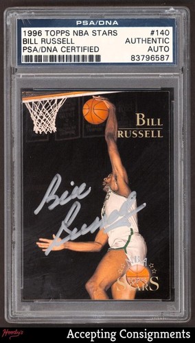 1996 Topps Stars #140 Bill Russell Silver Ink PSA AUTHENTIC AUTO