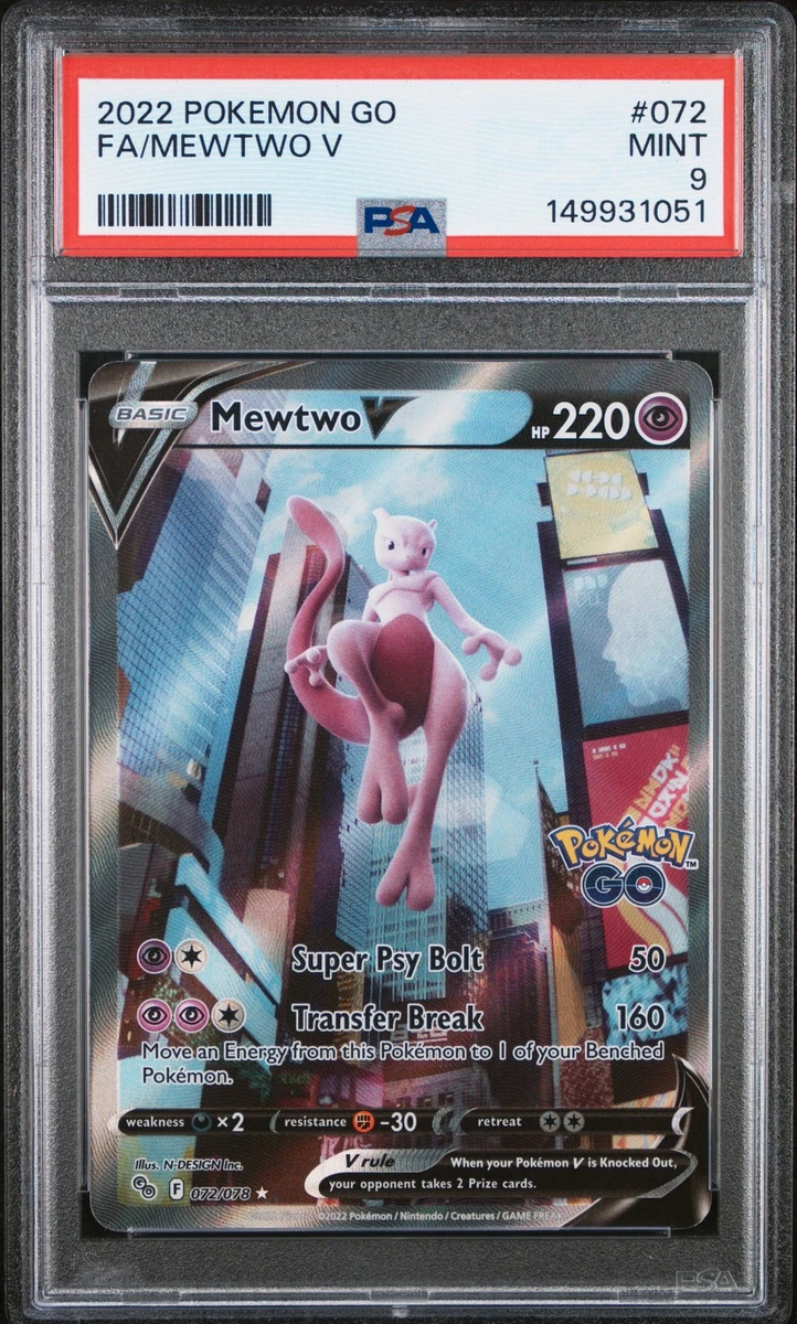 Mewtwo Pokémon TCG Professional Sports Authenticator (PSA) Grade 9