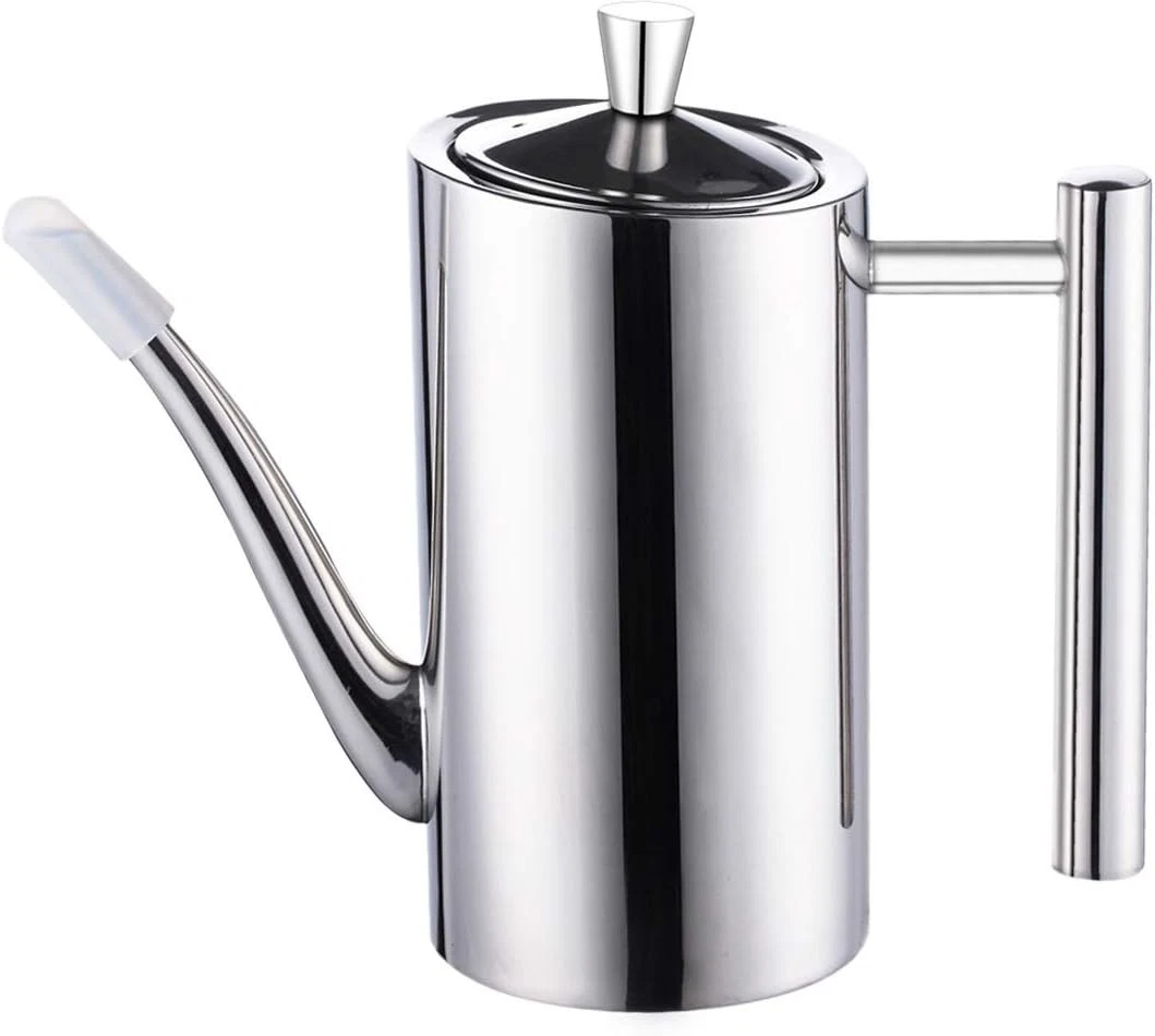 Sumerflos Olive Oil Dispenser Bottle Stainless Steel, 17 Ounces, Silver