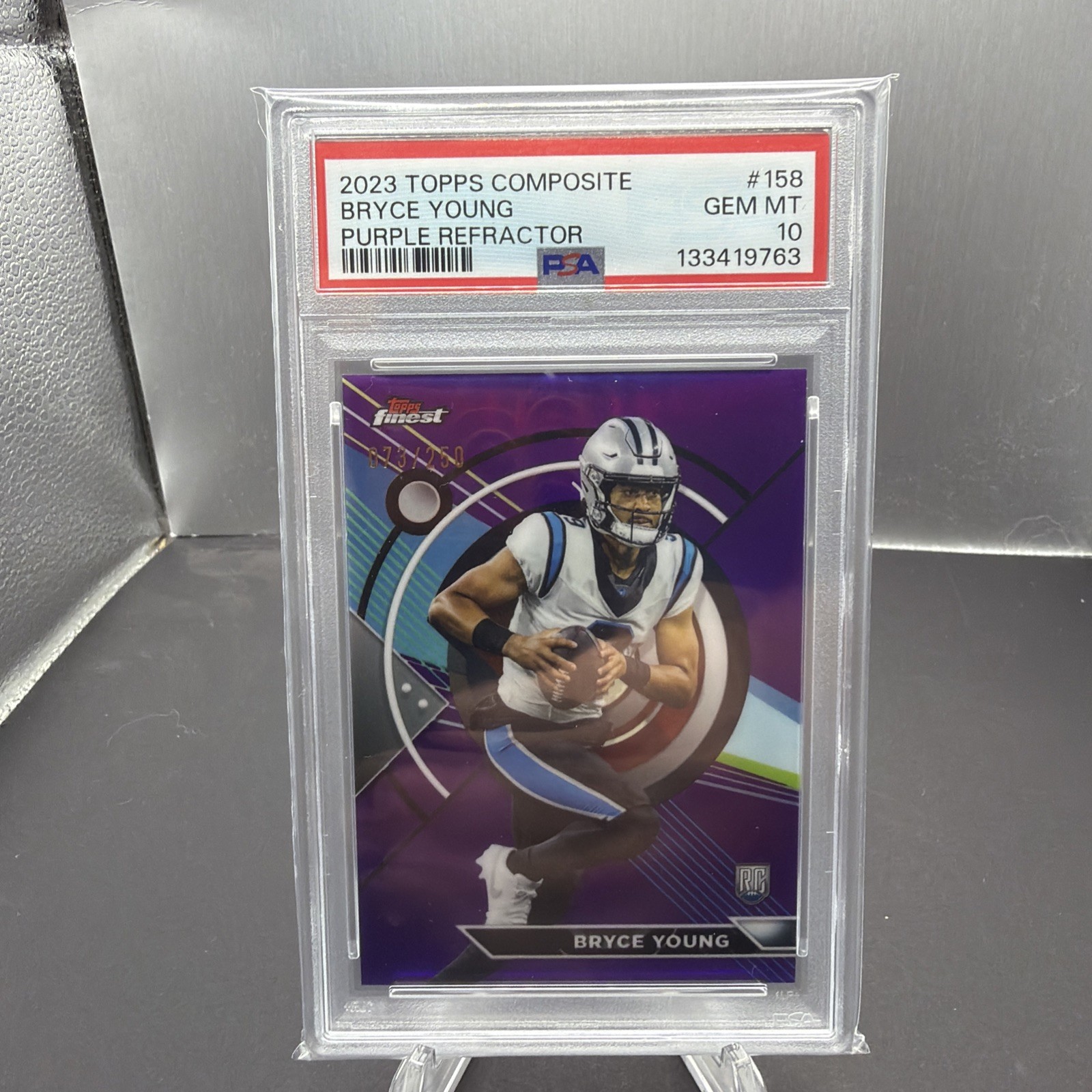 Bryce Young Topps Composite #158 Purple Refractor