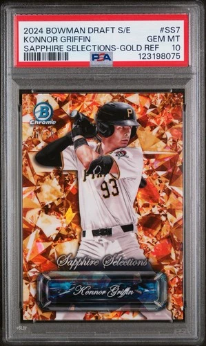 KONNOR GRIFFIN PSA 10 2024 BOWMAN CHROME SAPPHIRE SELECTIONS GOLD REFRACTOR /50