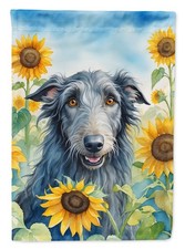 Caroline's Treasures Scottish Deerhound in Sunflowers Garden Flag DAC6157GF
