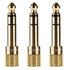 FosPower 6.35mm 1/4 inch Male to 3.5mm 1/8 Female 3 Pack, 3 Pack
