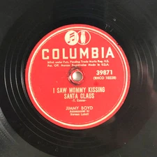 Jimmy Boyd – I Saw Mommy Kissing Santa Claus / Thumbelina 1952 Columbia 78 RPM