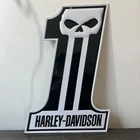 Harley-Davidson Willie G Skull #1 Metal Tin Sign Black White Vintage Style
