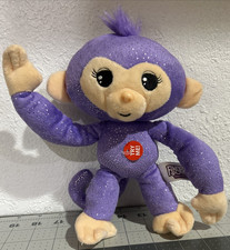 WowWee Fingerlings Monkey 9" Plush Sparkly Purple Posable With Sound Chatters