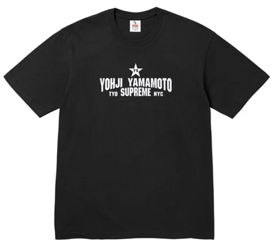 Yohji Yamamoto SUPREME T Shirt Black Large SS25T3 | eBay