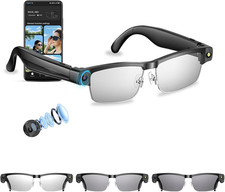 AI Smart Glasses with 4K Camera, 8MP HD Camera Glasses-Anti-Shake Video Recordin