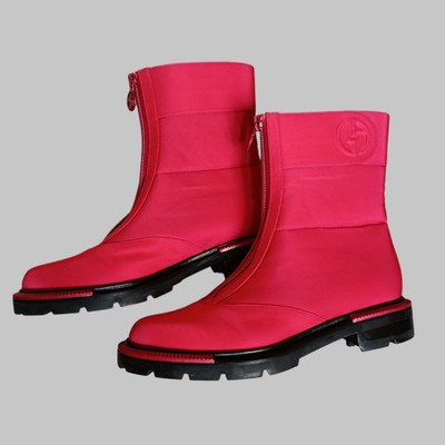 GIORGIO ARMANI Neve FW18 Lim. Edition Damen Fuchsia Fell Lammfell Stiefel EU 37