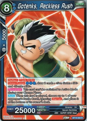 Gotenks Reckless Rush Rare Fighter's Ambition BT19 060 NM
