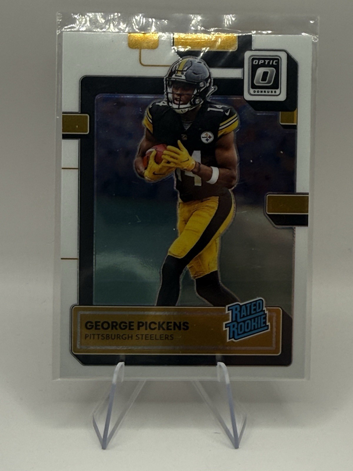 2022 Donruss Optic #223 George Pickens "Rated Rookie" RC (Pittsburgh Steelers)