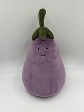 Jellycat LARGE Amuseable Vivacious Purple Eggplant Plush 18  Authentic READ 