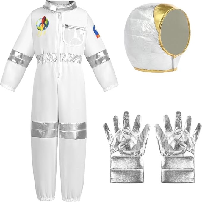 Unisex Niños NASA Astronauta Traje Espacial Jugar Fingir Disfraz Elegante