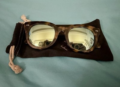 Madewell Tortoiseshell Sunglasses Gold Mirrored Lenses Thick  display picture 2