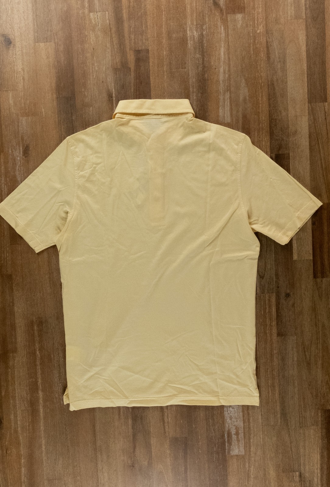 GRAN SASSO yellow lightweight jersey cotton polo shirt Size Medium image 6