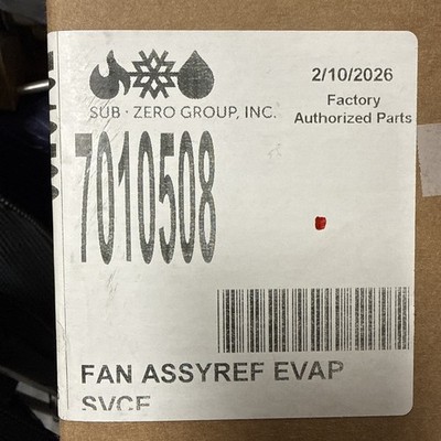 SUB ZERO, 7010508, Refrigerator Evaporator Fan, BI-48S, BI-30U, BI-36U, OEM