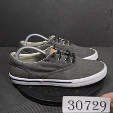 Sperry Top-Sider Shoes Mens Size 8.5 Gray Canvas Boat CVO Sneakers STS16795