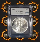 1990 American Silver Eagle MS70 ICG