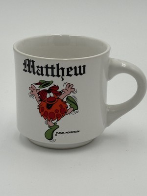 Vintage Six Flags Magic Mountain Bloop the Troll Mug 8 oz Papel White Matthew