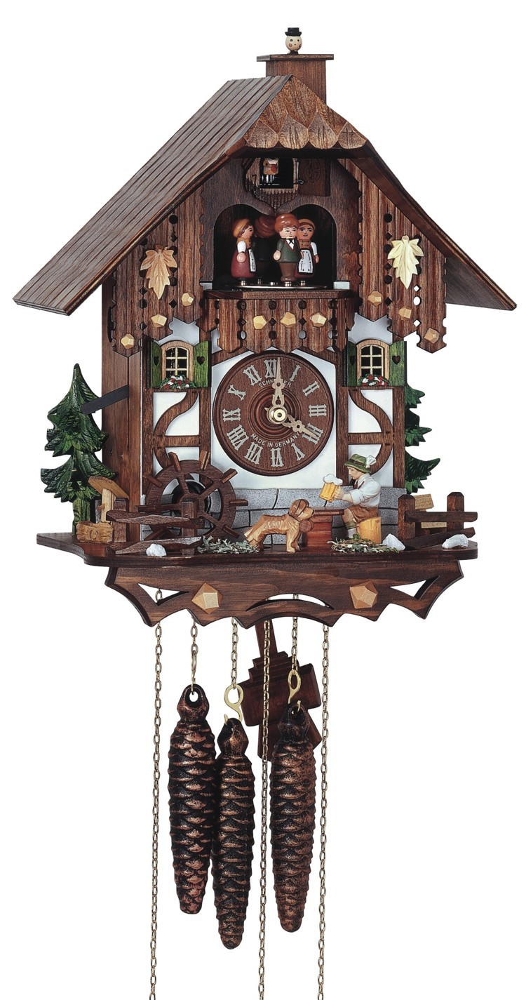 Cuckoo Clock Black Forest house with moving beer drinker and .. SC MT 6564/9 NEW