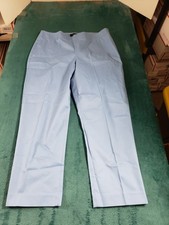 Talbots Dress Pants Size 12 Womens Blue Stretch Mid Rise Ankle Side Zip NWT