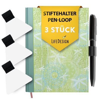 Stifthalter Pen Loop Stiftschlaufe selbstklebend für Notizbuch Kalender 