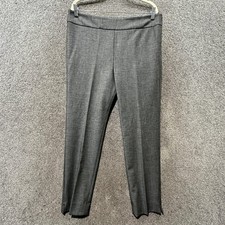 Talbots Trouser Pants Women 14 Gray Chatham Ankle Business Career Office Slacks