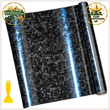 Selbstklebende Autofolie 150x30cm Geschmiedete Carbon Folie Schwarz Blau Selbstklebende Autofolie 150x30cm Geschmiedete Carbon Folie Schwarz Blau