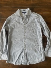 Tommy Hilfiger Men's Regular Button Up Shirt Size 15 1/2 34-35 - Grey-Striped