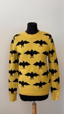Gucci Wool Bat Jacquard Crewneck Sweater