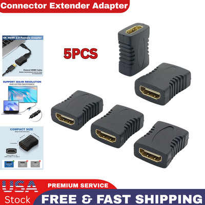 HDMI Female to Female Coupler Connector Extender Adapter Cable HDTV 1080P 4K USA
