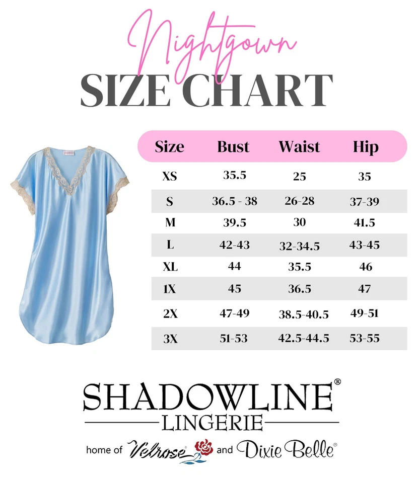 Shadowline Women's Nightgown Ivory Satin Short Chemise Vintage Lace Trim Slip - Image 4 of 4