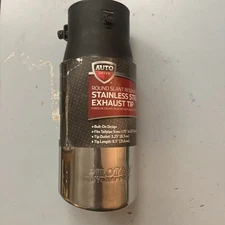 Stainless steel exhaust tip round slant resonated auto drive pilot motorsports