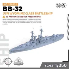 SSMODEL SS350522 1/350 Military Model Kit USN Wyomingclass Battleship BB-32