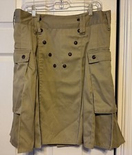 Utilikilt Men's Spartan Kilt Size 34 Pants size 32 Length 23 Tan Made in USA