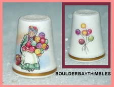 TCC THIMBLE - ROYAL DOULTON 'Balloon Seller' 1986 ENGLAND