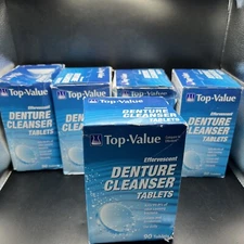 5pk Top-Value Effervescent Denture Cleanser Tablets, 450 Total