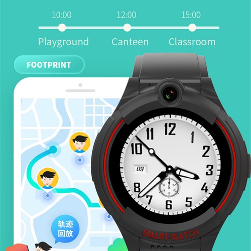 Waterproof 4G Kids Smart Watch Anti-lost Safe Tracking SOS Call For Android iOS - 第 8/15 張圖片
