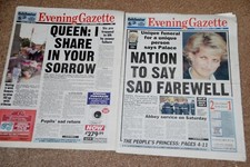 The Colchester Evening gazette September 1st 1997 Princess Diana funeral