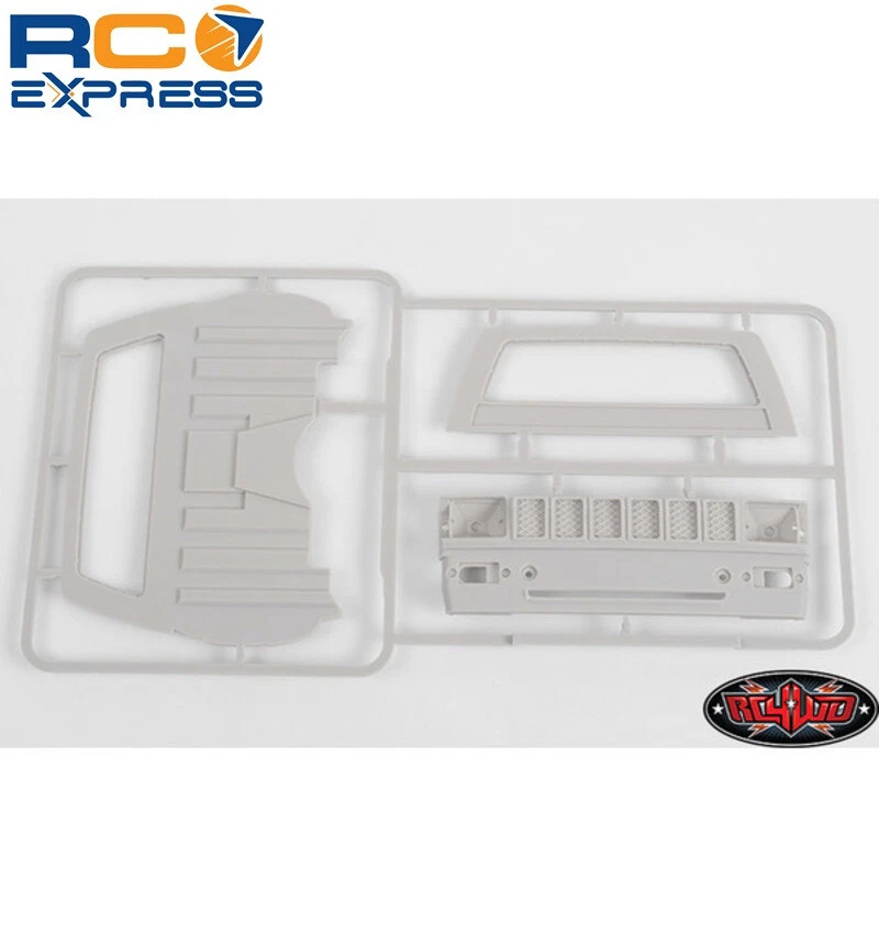 RC 4WD Mojave II Cab Back Panels And Grill Parts Tree (Primer Gray) RC4Z-B0074 - Image 2 of 2