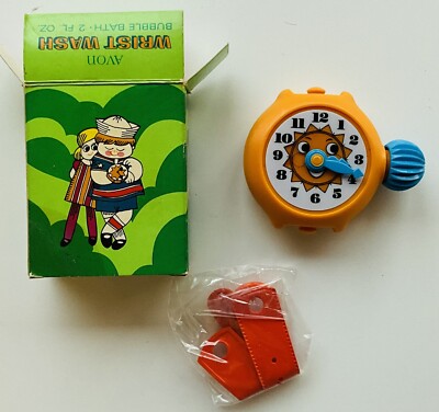 Vintage Avon Wrist Wash Bubble Bath Watch Watchband Clock