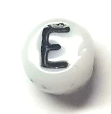  Antique Vintage 1960's 1970's Baby Letter Bead Initial " E " Steampunk #C720