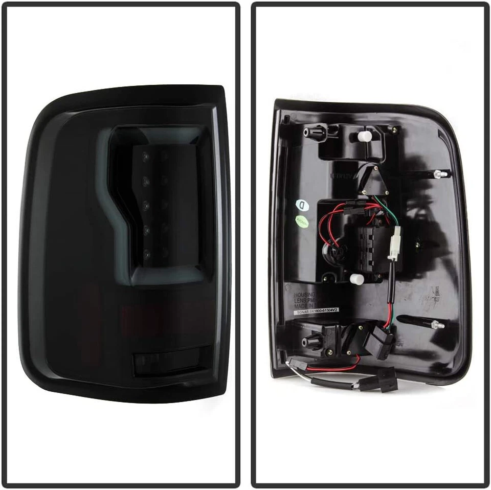 Luces traseras de tubo de luz LED completas Black Smoke 2004-2008 Ford F150 LOBO lámparas de freno Foto 2 de 4