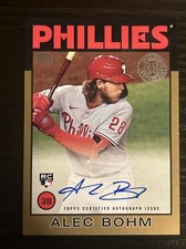2021 Topps Series 2 1986 Topps Alec Bohm Auto Gold Parallel /50 RC 86B-AB