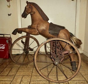 Antique Horse Tricycle. Hand Pedaled. Nice!