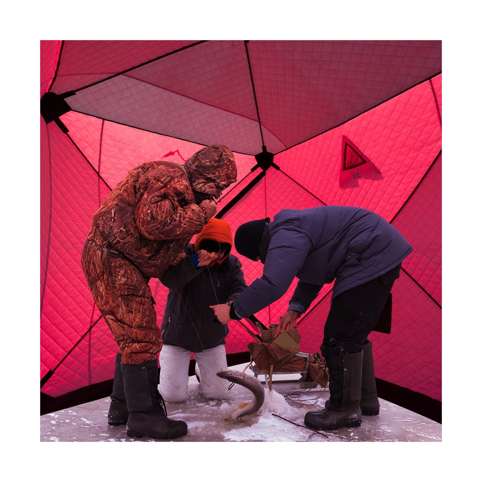 Your Choice Pop Up 3-4 Person Ice Fishing Shelter, Fully Insulated Ice Fishin...